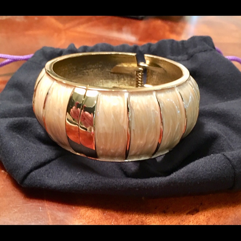 Designer Enamel Bangle 40mm Spring Hinge